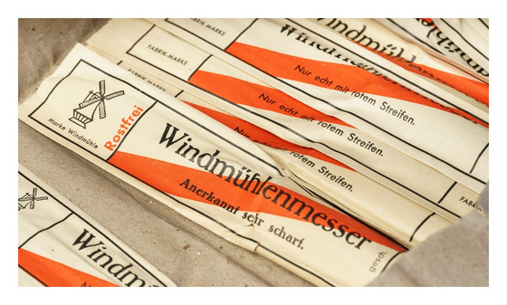 A range of packaged knives from Windmühlenmesser
