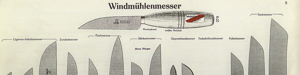 Windmühlenmesser – Fundstücke Windmühlenmesser – Fundstücke
