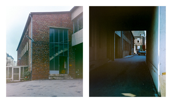 Views of the inner courtyard of the knife manufacturer in the 70s